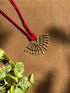 Red Tribal Tikon Long Dhokra Necklace